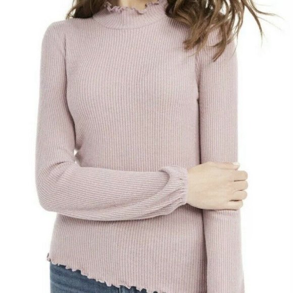 American Rag Long Sleeve Mock Neck Top Size L/XL  -Rose Smoke- - Picture 3 of 7